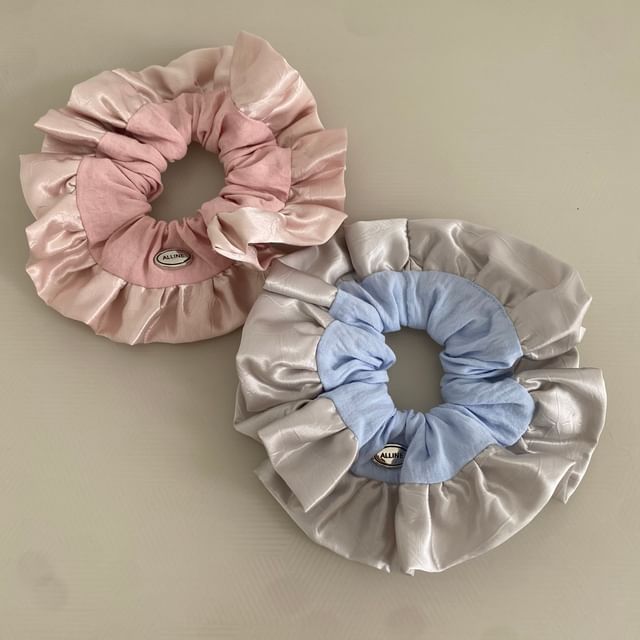 Kiren-Two Tone Textile Scrunchie