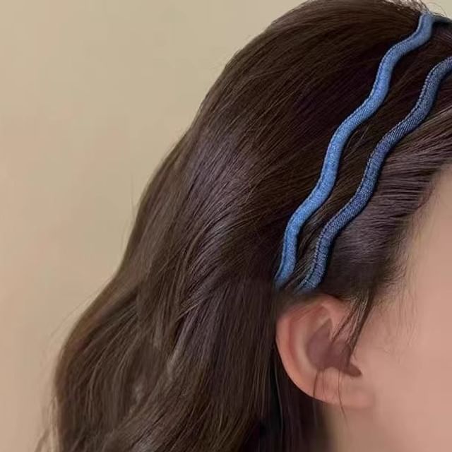Kiren-Wavy Denim Headband