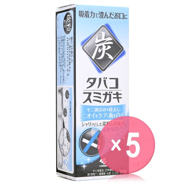 Kobayashi-Charclean Charcoal Power Tobacco Toothpaste 5pcs Bundle Set