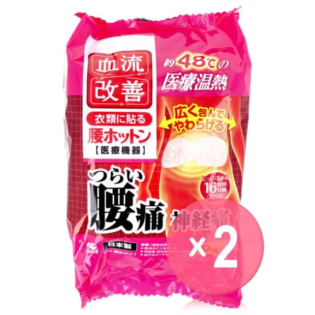 Kobayashi-Kiribai Blood Flow Improves Waist Warmer Patch 2pcs Bundle Set