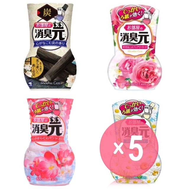 Kobayashi-Shoshu Gen Room Deodorizer 5pcs Bundle Set