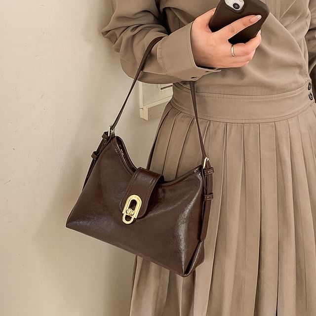 KOCORE-Faux Leather Shoulder Bag