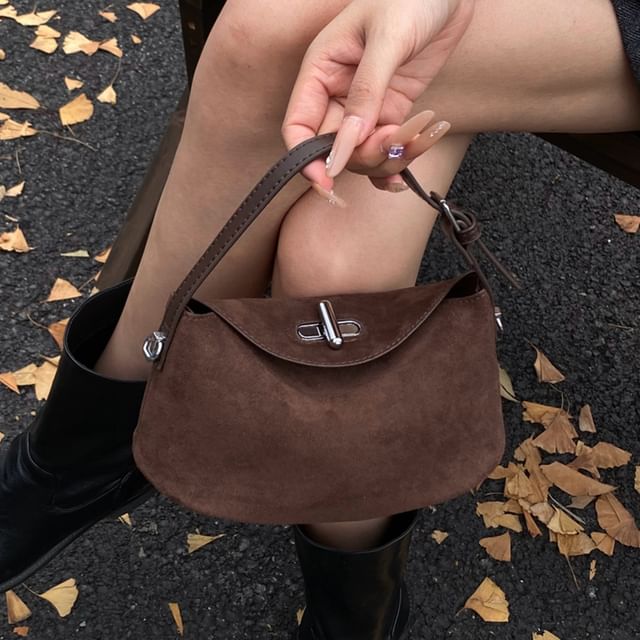 KOCORE-Faux Suede Bucket Bag