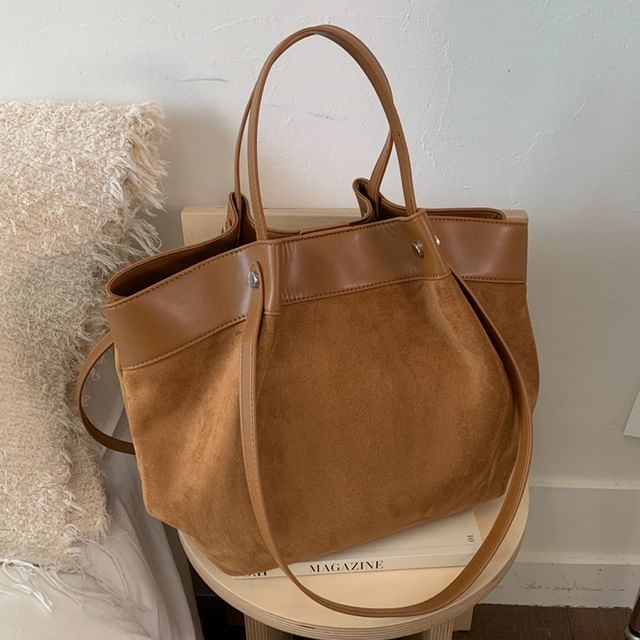 KOCORE-Faux Suede Tote Bag