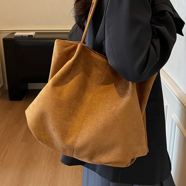 KOCORE-Faux Suede Tote Bag