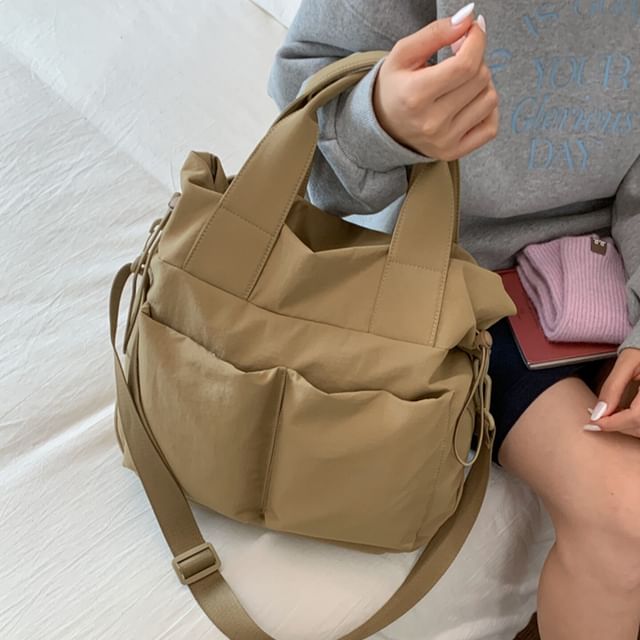 KOCORE-Nylon Plain Crossbody Bag