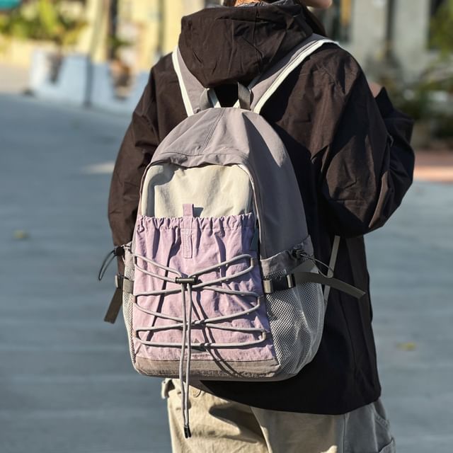 KOCORE-Nylon Two Tone Backpack Various Designs