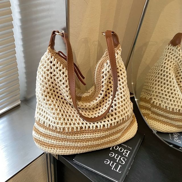 KOCORE-Perforated Crossbody Tote Bag