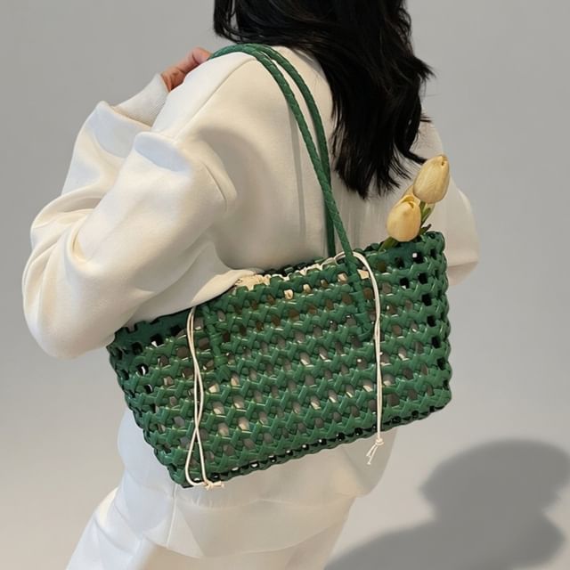KOCORE-Plain Basket Tote Bag