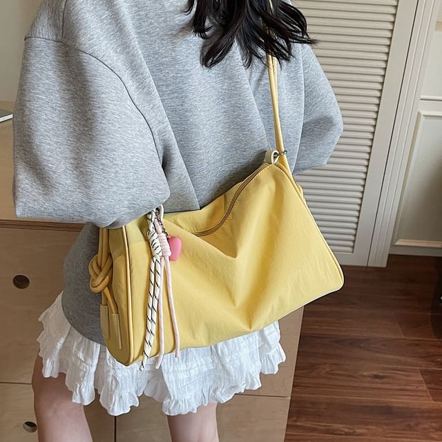 KOCORE-Plain Fabric Crossbody Bag