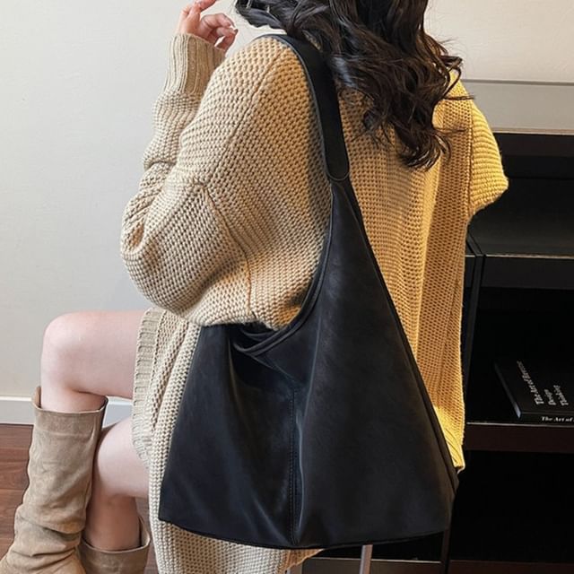 KOCORE-Set Faux Leather Shoulder Bag Pouch