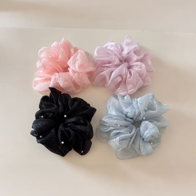 Koi Kawaii-Beaded Plain Scrunchie
