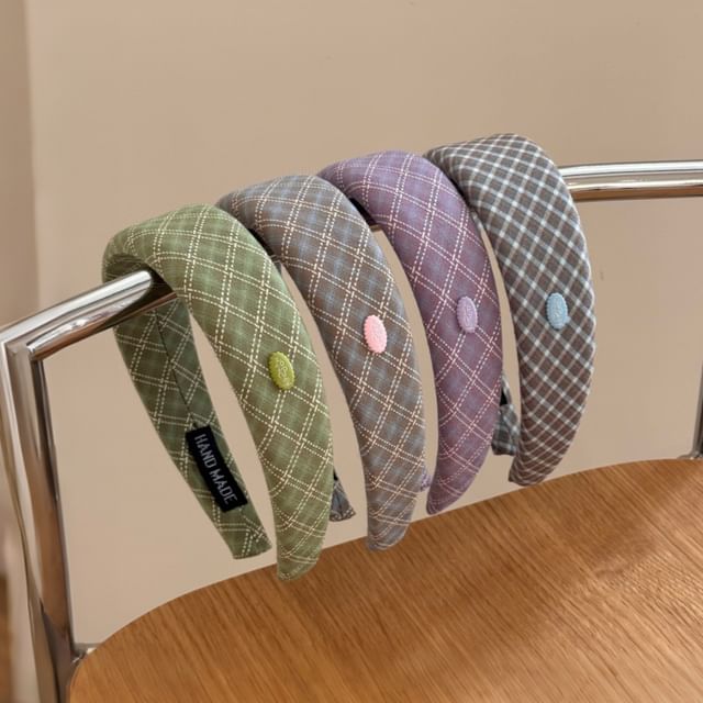 Koi Kawaii-Plaid Fabric Headband