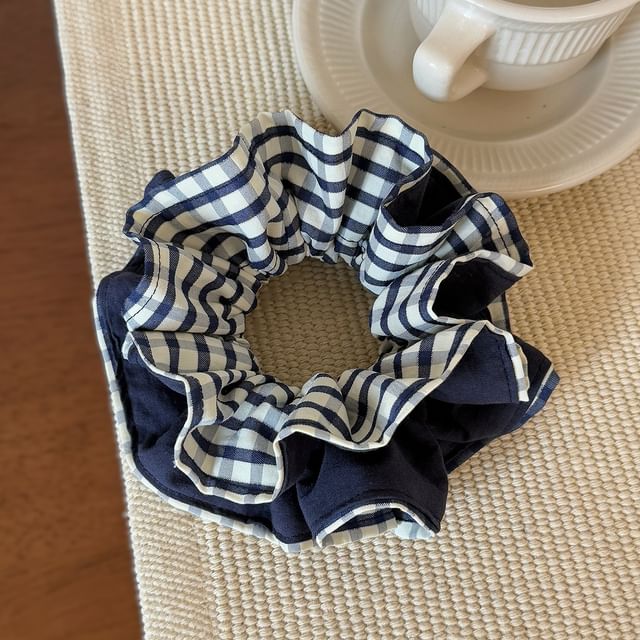 Koi Kawaii-Plaid Layered Scrunchie