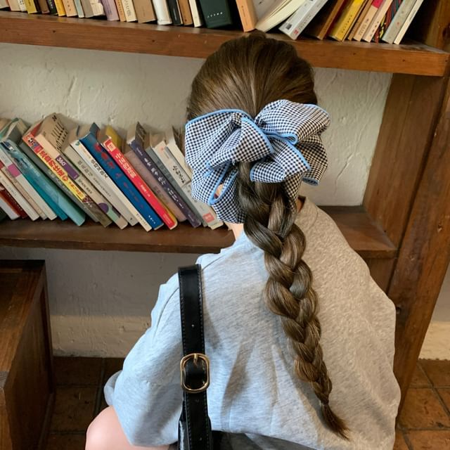 Koi Kawaii-Plaid Oversized Scrunchie
