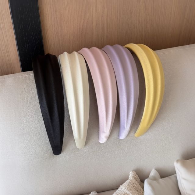 Koi Kawaii-Plain Satin Wide Headband