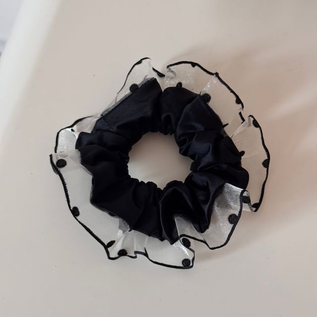 Koi Kawaii-Polka Dot Sheer Scrunchie