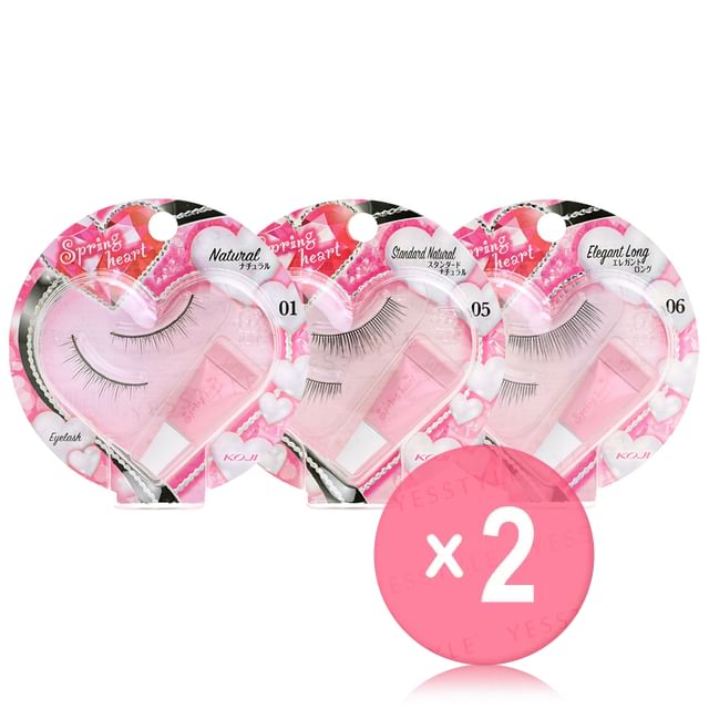Koji-Spring Heart Eyelash 2pcs Bundle Set