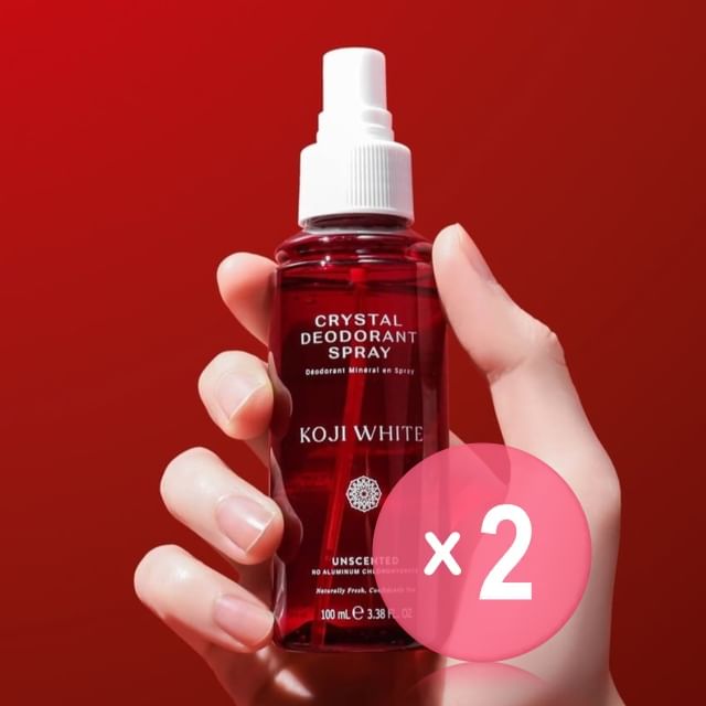 Koji White-Crystal Deodorant Spray 2pcs Bundle Set
