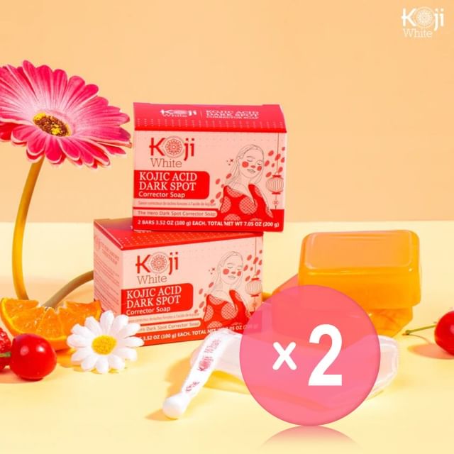 Koji White-Kojic Acid Dark Spot Corrector Soap 2pcs Bundle Set