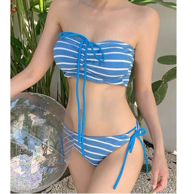 Komorkowe-Halter Striped Tankini Set
