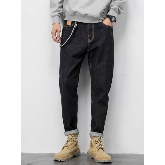 Kong Lane-Mid Rise Tapered Jeans