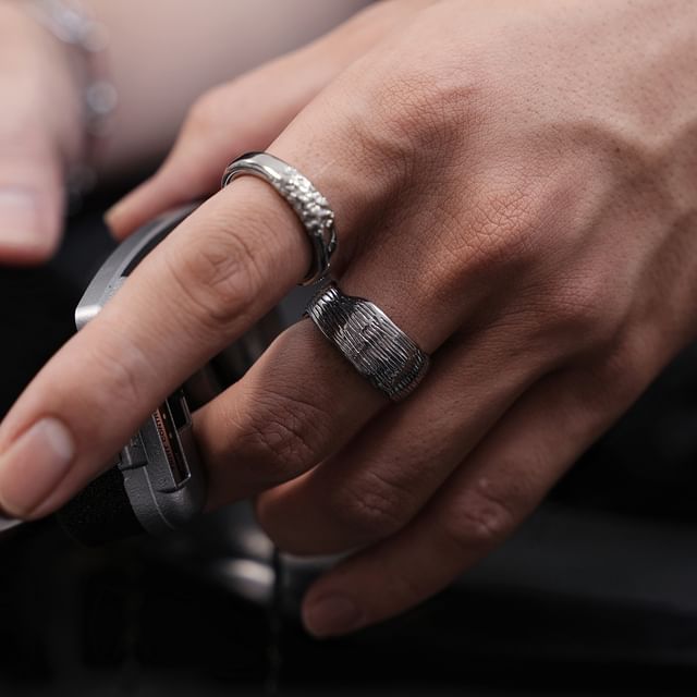 Kopesh-Irregular Textured Ring