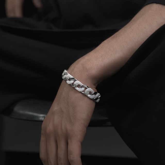 Kopesh-Unisex Two-Tone Thick Bracelet