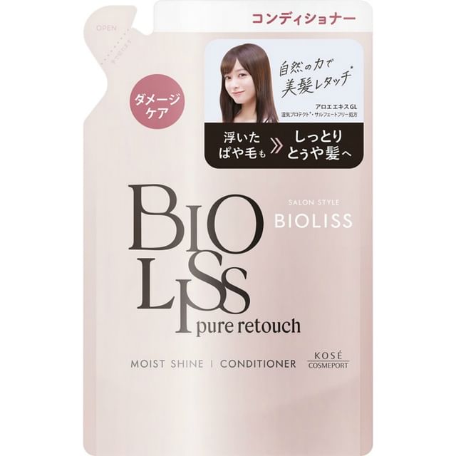 Kose-Bioliss Pure Retouch Moist Shine Conditioner-Recharge 340ml