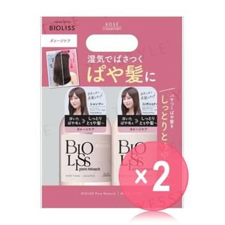 Kose-Bioliss Pure Retouch Moist Shine Shampoo Conditioner Set 2pcs Bundle Set