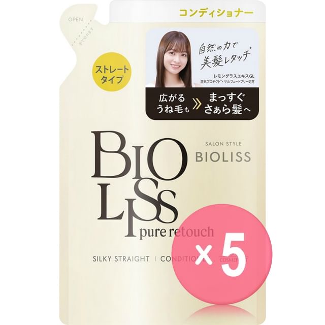 Kose-Bioliss Pure Retouch Sliky Straight Conditioner 5pcs Bundle Set