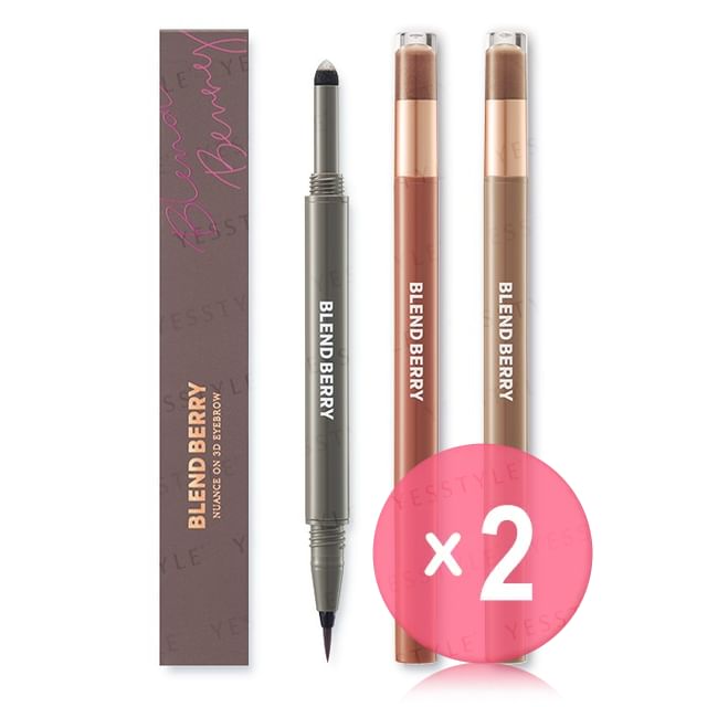 Kose-Blend Berry Nuance On 3D Eyebrow 2pcs Bundle Set