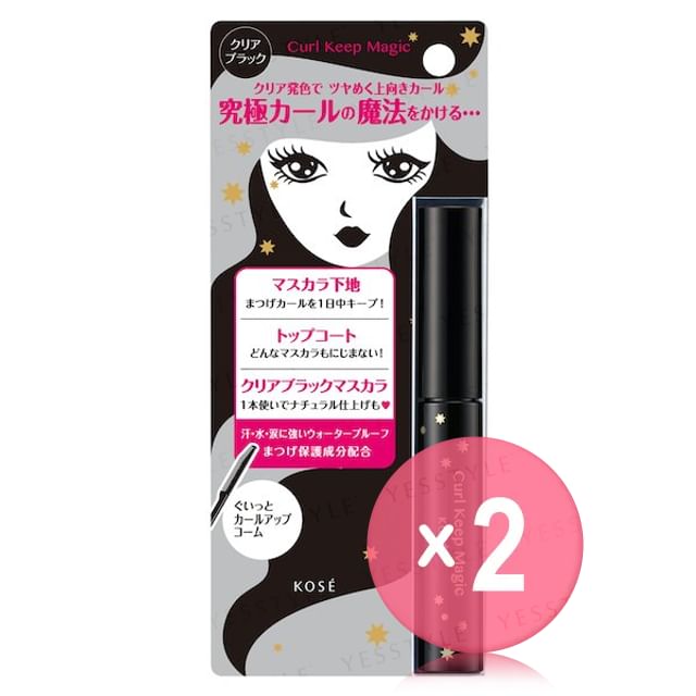 Kose-Curl Keep Magic Mascara Clear Black 2pcs Bundle Set