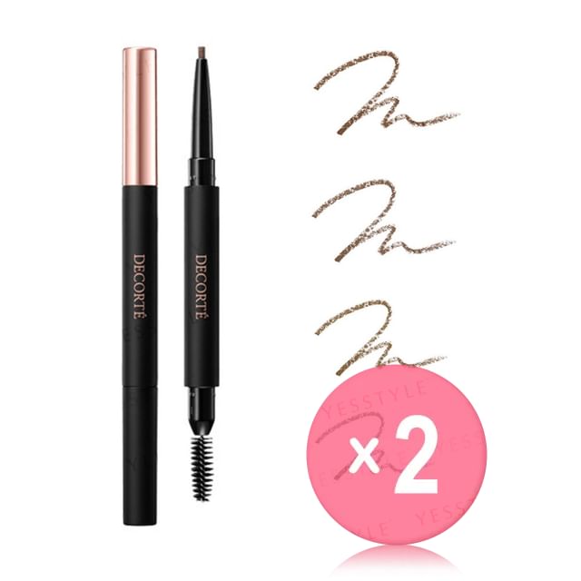 Kose-DECORTE Pencil Eyebrow 2pcs Bundle Set