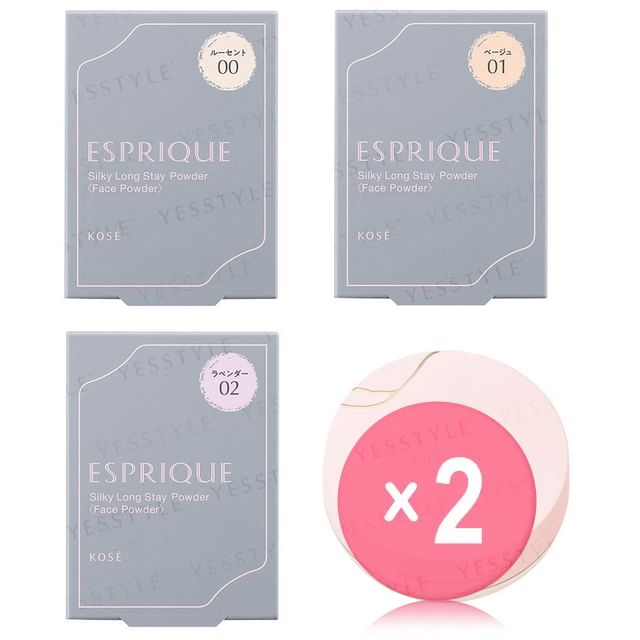 Kose-Esprique Silky Long Stay Powder 2pcs Bundle Set