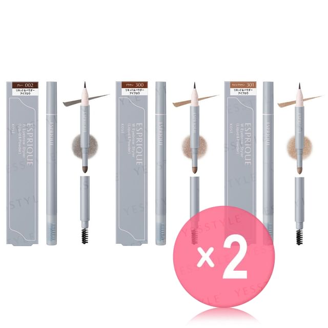 Kose-Esprique W Eyebrow Styler Liquid Powder 2pcs Bundle Set