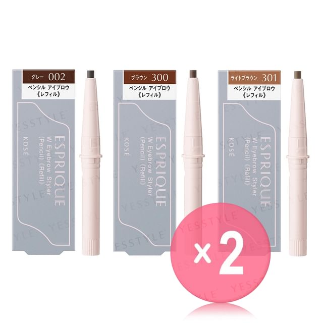Kose -كوز -Esprique W Eyebrow Styler Pencil 2pcs Bundle Set