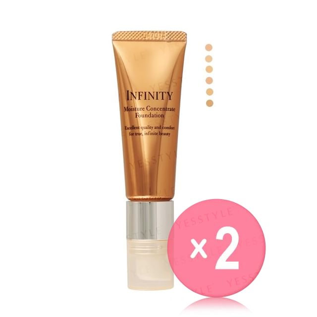 Kose-INFINITY Moisture Concentrate Foundation SPF 15 PA 2pcs Bundle Set