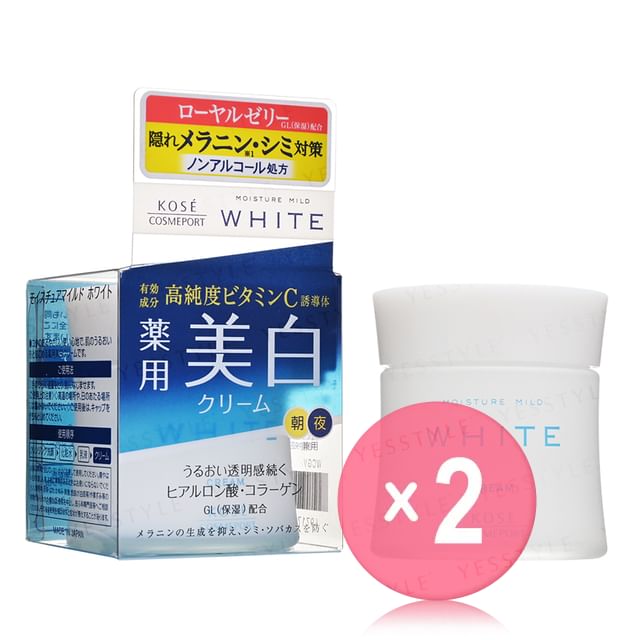 Kose-Moisture Mild White Cream 2pcs Bundle Set