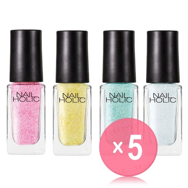 Kose-Nail Holic Aurora Glitter Color 5pcs Bundle Set