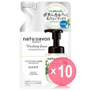 Kose-Natu Savon Select Washing Foam Chamomil Pear 10pcs Bundle Set