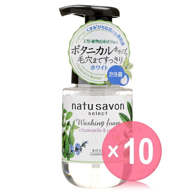 Kose-Natu Savon Select Washing Foam Chamomile Pear 10pcs Bundle Set