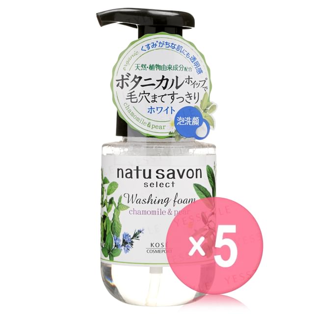 Kose-Natu Savon Select Washing Foam Chamomile Pear 5pcs Bundle Set