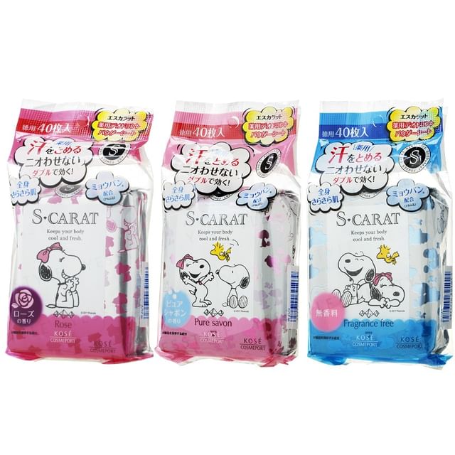 Kose-S Carat Deodorant Powder Sheet - Serviette déodorante