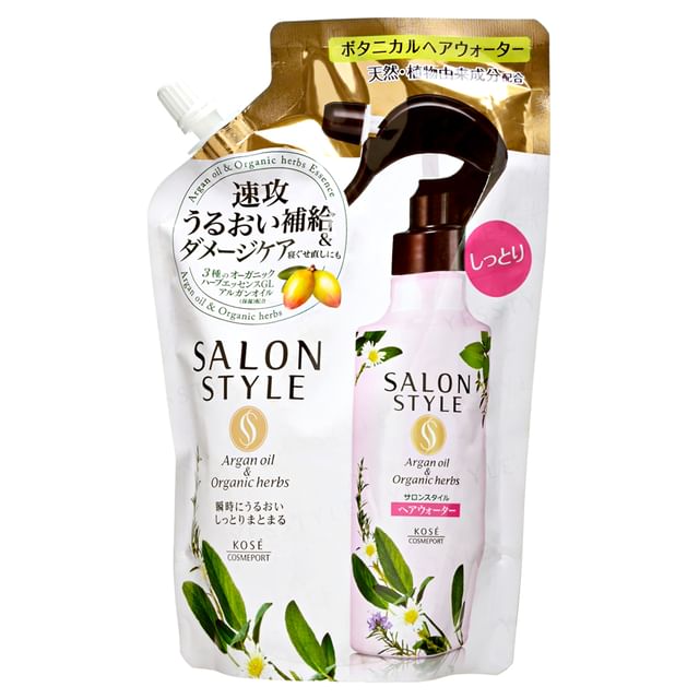 Kose-Salon Style Argan Oil Organic Herbs Hair Water Moist Nachfüllpackung - Haarpflegespray