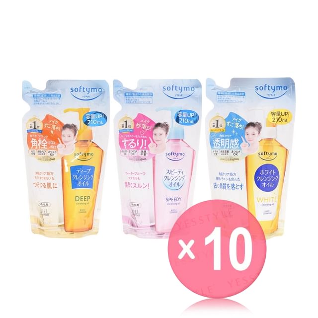 Kose-Softymo Cleansing Oil Refill 10pcs Bundle Set