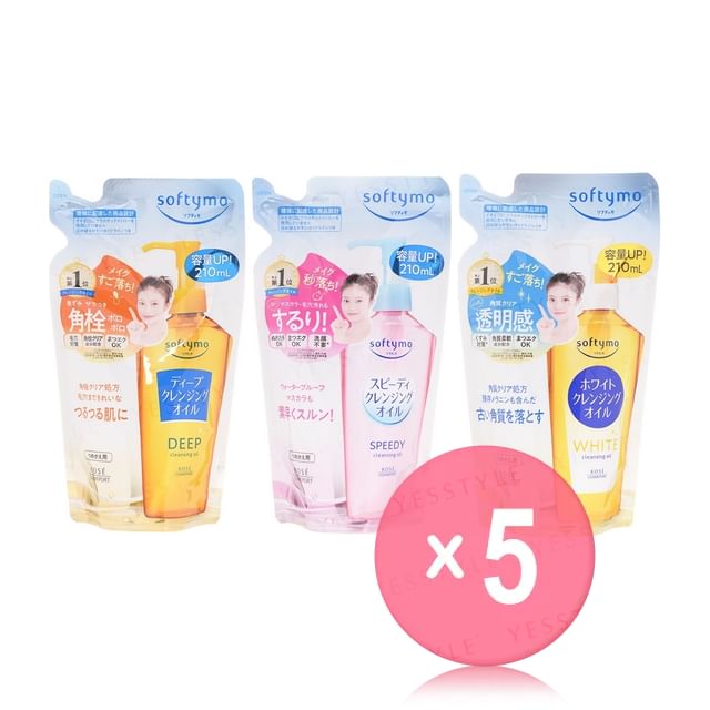 Kose-Softymo Cleansing Oil Refill 5pcs Bundle Set