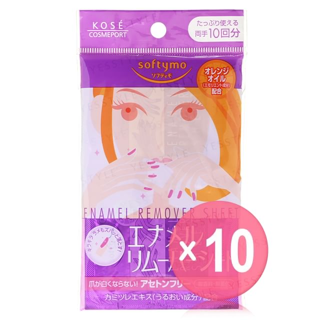 Kose-Softymo Enamel Remover Sheet 10pcs Bundle Set