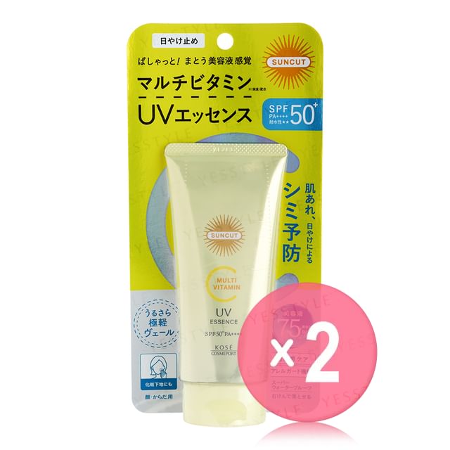 Kose -كوز -Suncut Multi Vitamin UV Essence SPF 50 PA 2pcs Bundle Set