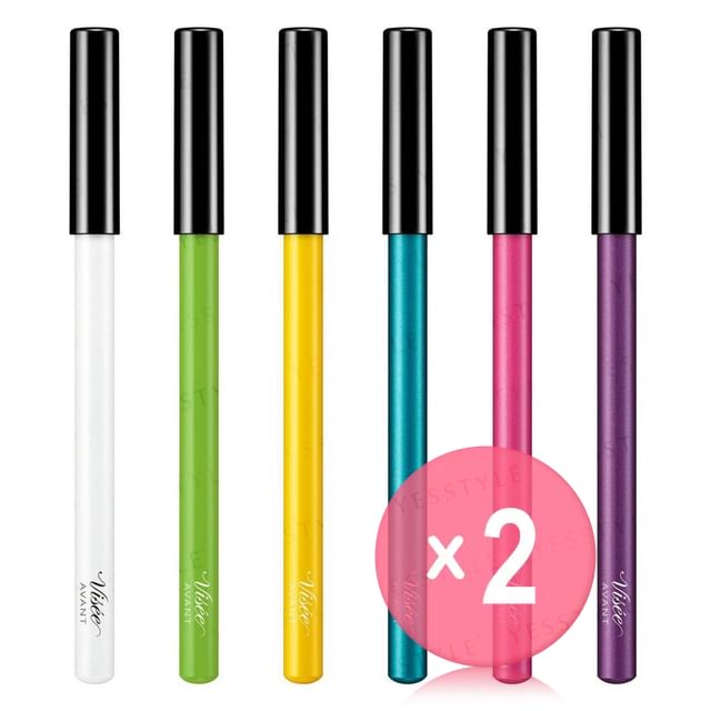 Kose-Visee Avant Lip Eye Color Pencil 2pcs Bundle Set